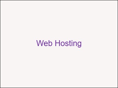 Web Hosting